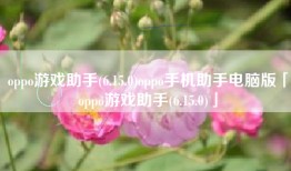oppo游戏助手(6.15.0)oppo手机助手电脑版「oppo游戏助手(6.15.0)」