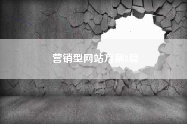 营销型网站方案8篇