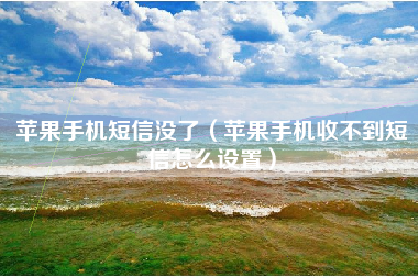 苹果手机短信没了（苹果手机收不到短信怎么设置）